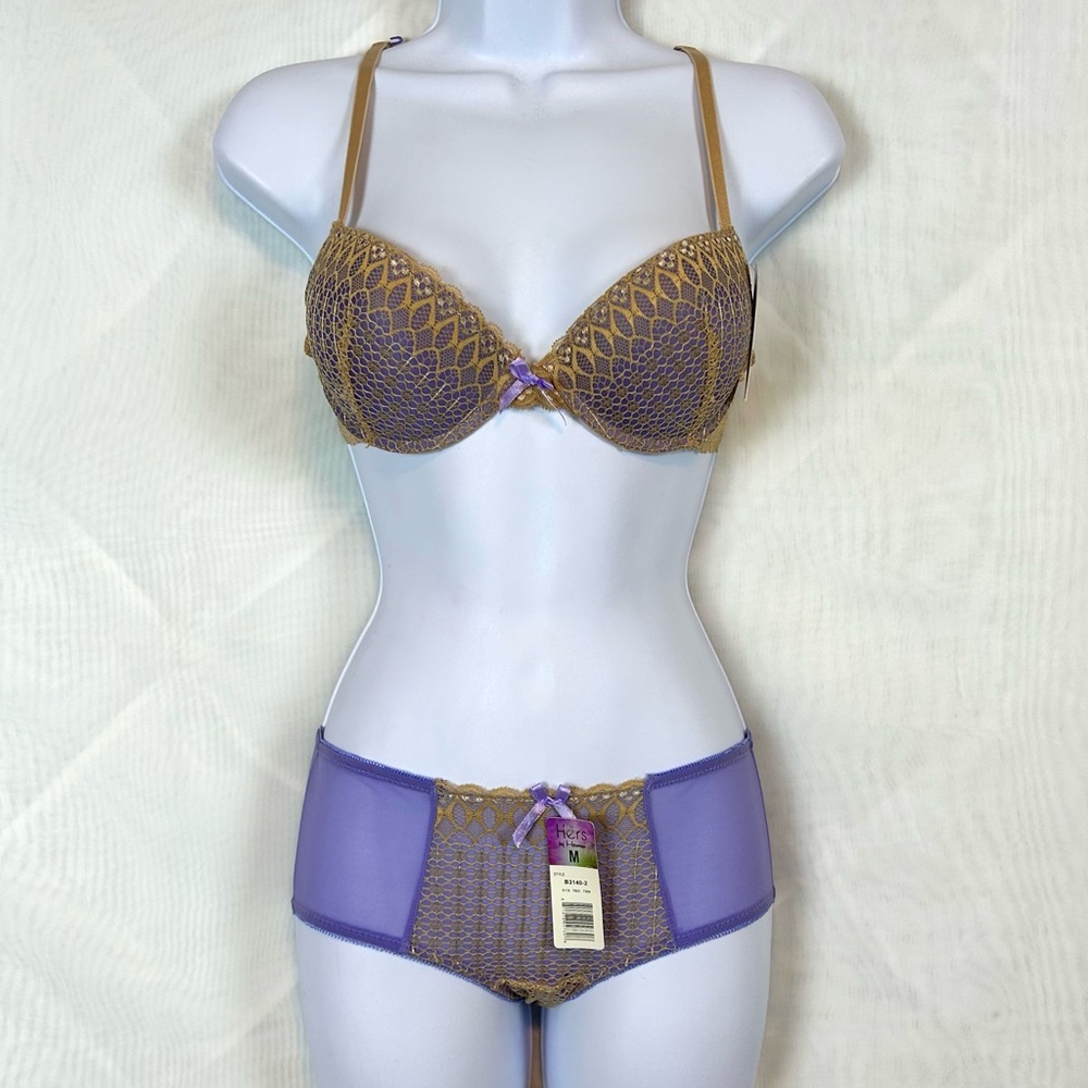 NWT Sexy Purple Matching Bra and Panties Set / 34B